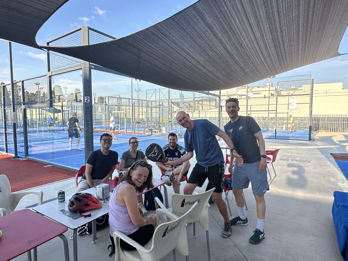 Post-session drinks with a sports group